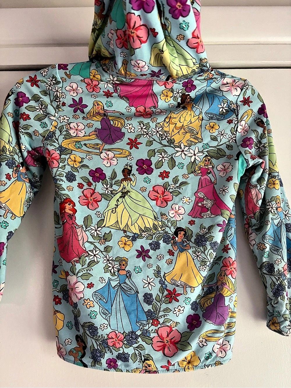 Posh Peanut Disney Princess reversible Hooded Jacket in Blue & Pink - Picture 3 of 5